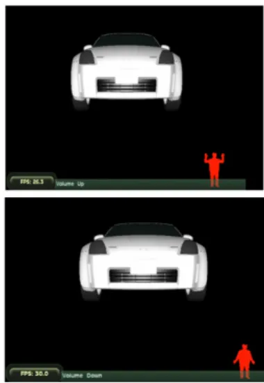 Figure 16. Output images when hands are fisted(top) and  tool is moved(bottom) 