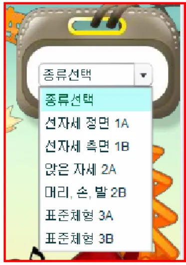 Figure 3. Drop down list for slides provided by KHS 