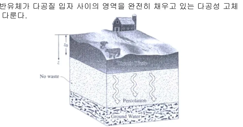 Fig. 5. Schematics of pollutant transport through soil.