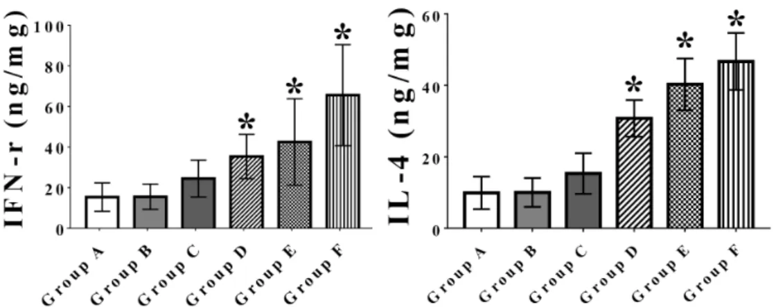 Fig. 2. Serum IgG titers against OMPs of Salmonella Typhimurium  in mice immunized with inactivated  S