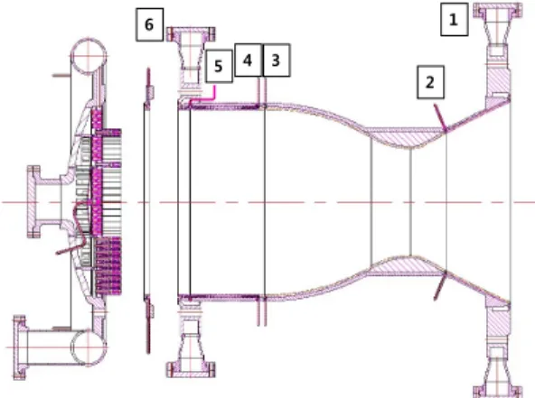 Fig.  1  Sectioned  Drawing  of  75-tonf-Class  Channel  Cooling  Thrust  Chamber