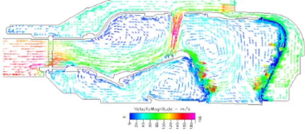 Fig.  4  Total  Pressure  Distribution  in  Combustor  at  Design  Point  Condition