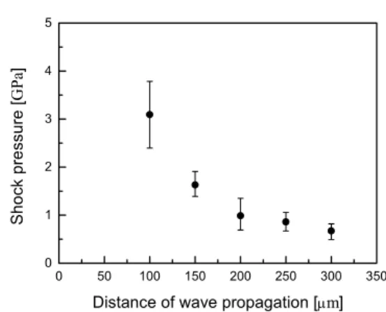 Fig.  9  Temporal  profile  of  the  free  surface  for  a  304  stainless  steel  target  of  100  μm  thickness  at  the  capacitor  charging  voltage  of  1  kV.