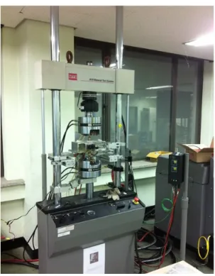 Fig.  2  High  temperature  chamber  and  extensometer  of  tensile  test  system.