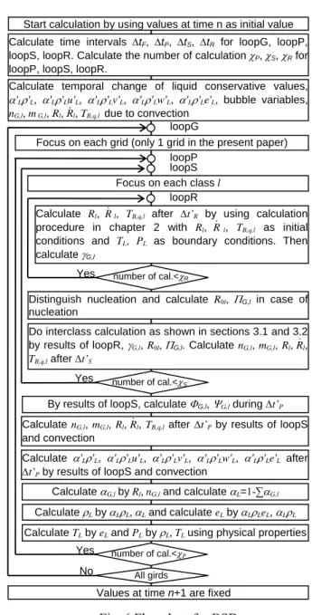 Figure 6 shows a flowchart of bubble growth/decay  calculation by using BSD. 