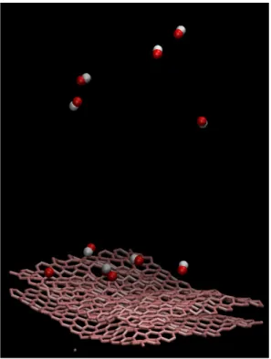 Fig.  5  OH  groups  in  simulation  box  at  the  end  of  addition  stage.  Other  molecules  are  made  invisible  for  convenience