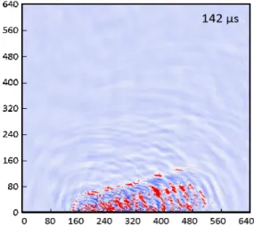 Fig.  5  Laser  shock  wave  propagation  Imaging  based  on  the  time  delay  10  μs  at  the  snapshot  of  142  μs.