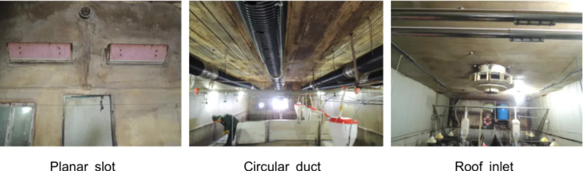 Fig.  4.  Inlet  ventilation  facility  using  in  weaned  pig  house.