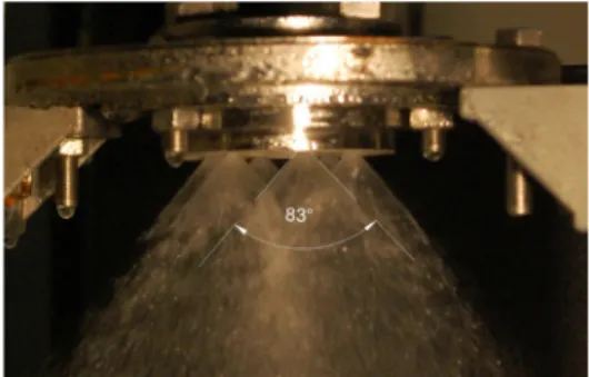 Fig.  15  Spray  pattern/angle  (H 2 O 2 +Kerosene,  ΔP=5bar)