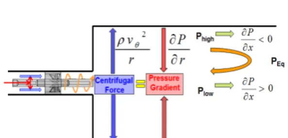 Fig.  4  The  Formation  of  recirculation  zones  for  simple  radial  equilibrium  flow  condition