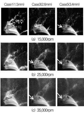 Fig.  5  Spray  Visualization  with  Rotational  Speed 