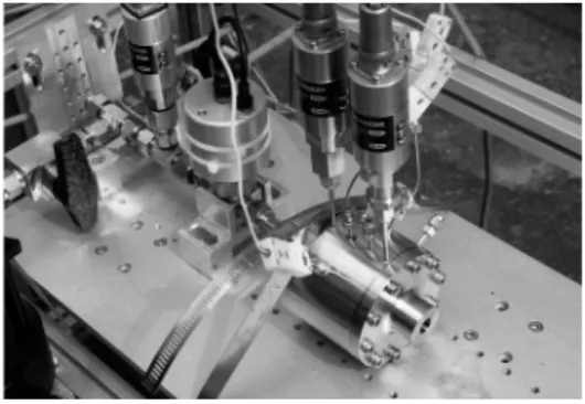 Fig.  4  EM  thruster  on  thrust  stand