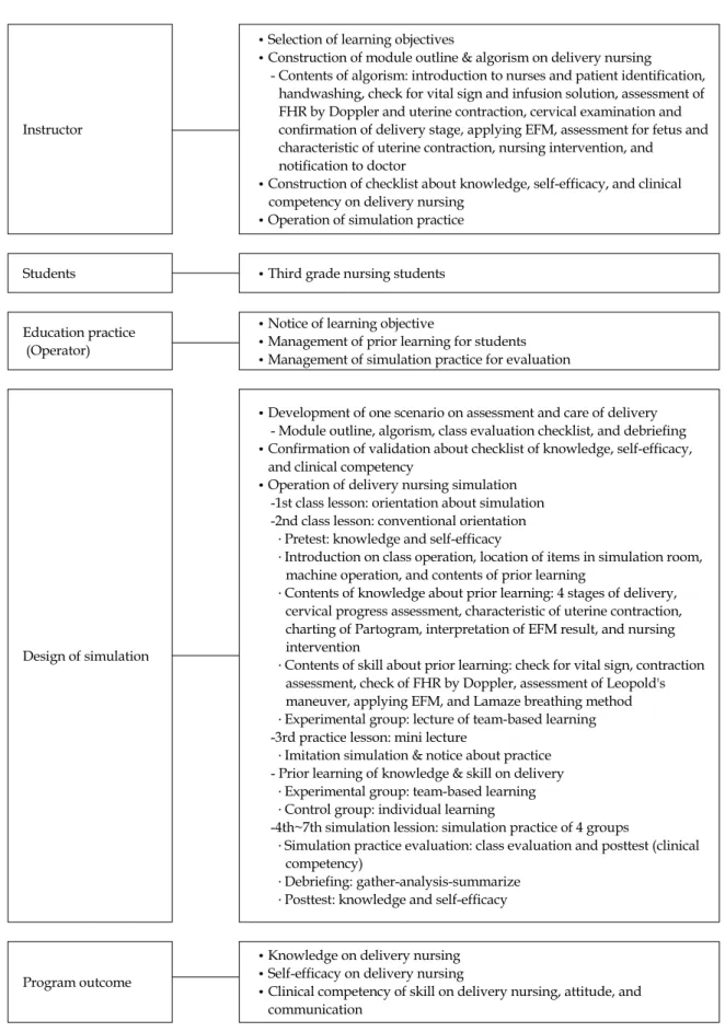 Figure 2. Development and operation of delivery nursing simulation program.