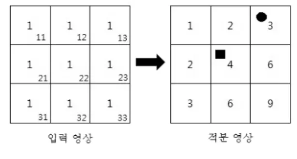 Fig. 1. Transformed  integral  images  from  input  images.