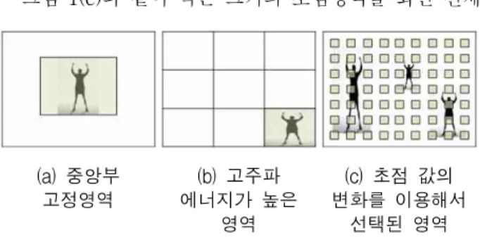 Fig. 1. The traditional focusing region selection methods.