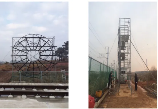 Fig. 1. Installation of 144 channel microphone array.