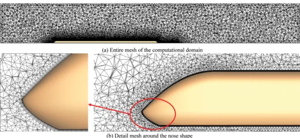 Fig. 6. The grid system at the symmetric lateral surface.