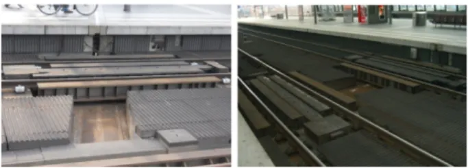 Fig. 1 Deformed shape of the rail and bridge deck