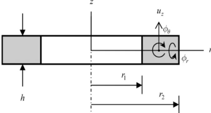 Fig. 1 Geometry of an annular plate element