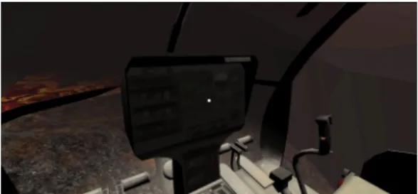 Fig. 3. VR simulation contents for pyroclastic flow