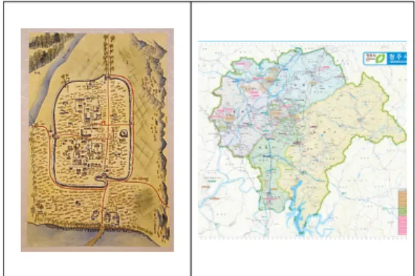 Fig. 1. Map of 18C &amp; 2018 Cheongju