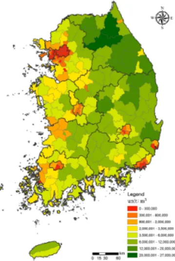 Fig. 3. Growing stock map (5th survey)