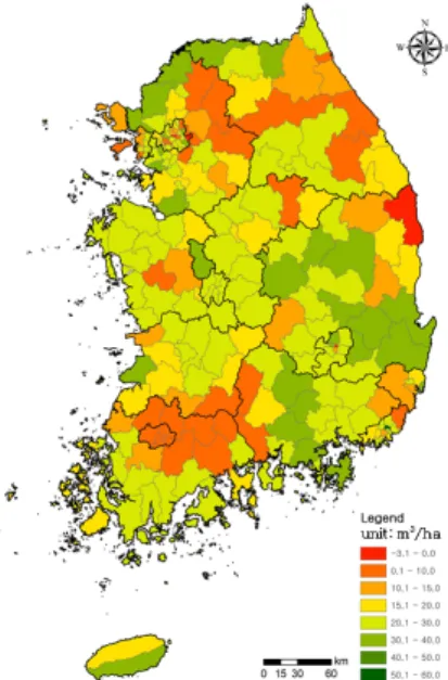 Fig. 12. Change about forest rate