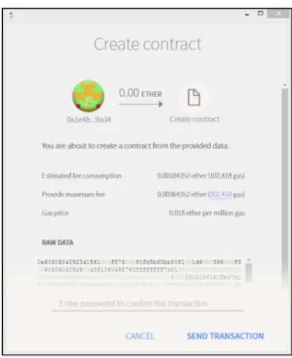 Fig. 11. Development and Compile in Mist Browser