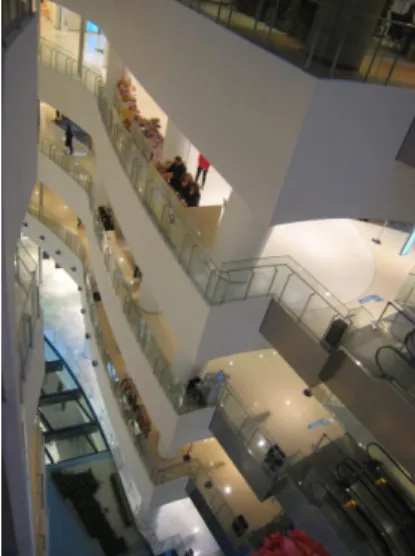 Fig. 9.  Provide indoor courtyard &amp; pond, D-Cube City
