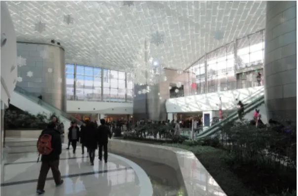 Fig. 10.  Introduction of natural light and landscape to  underground space after remodeling, Coex Mall