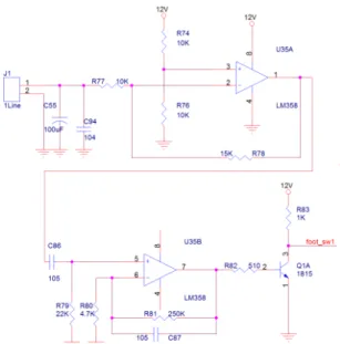 Fig. 3. OP-AMP Interface Circuit for foot step switch