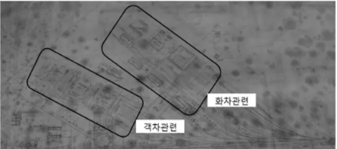 Fig. 3. Site plan of neung-gok Workshop(1944), Korea Rail Road Museum, edited by writer