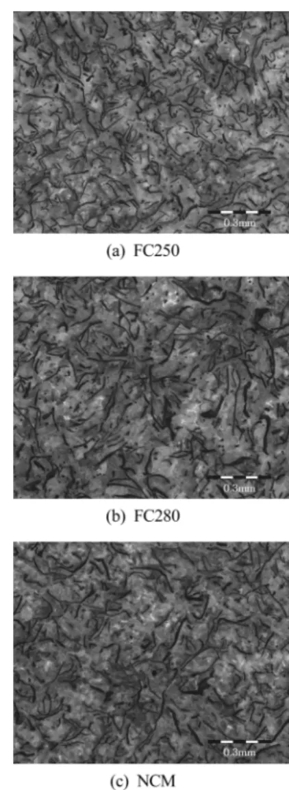Fig. 2. Micrographs of candidate materials after etching