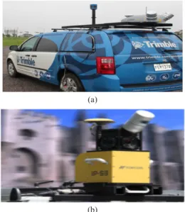 Fig. 3.  Low-end Vehicle Based System (a) M model (b) I  model 고가형  시스템과  저가형  시스템의  가장  큰  차이는  INS  정밀도,  데이터  취득  거리  및  속도이다