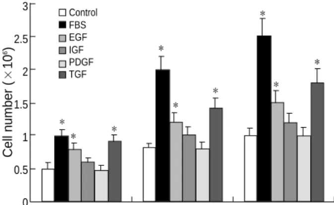 Fig. 3. Northern Blot Analysis for type I collagen mRNA expres- expres-sion in single and combination growth factor groups.