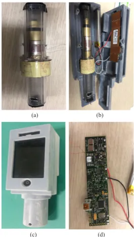 Fig 6.  A prototype of Smartphone self-generator case (a)  Generator (b) Rectifier circuit (c) Assembly of  generator and case (d) Final prototype