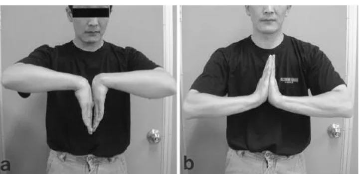 Fig. 5-A,B. Check the ROM of wrist, 80°of supination and 80°of pronation.