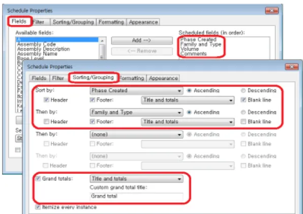 Fig. 2. Defining &amp; Assigning task name in Revit