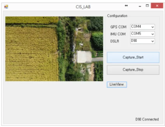 Fig. 2.  Data gathering software on UAV