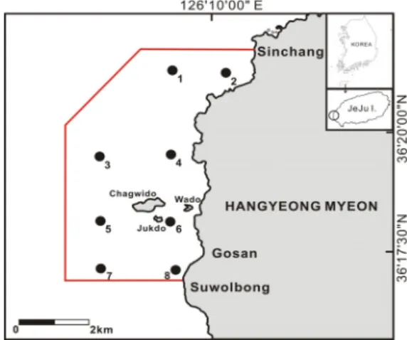 Fig. 1. Map show to sampling stations in the JMRA.