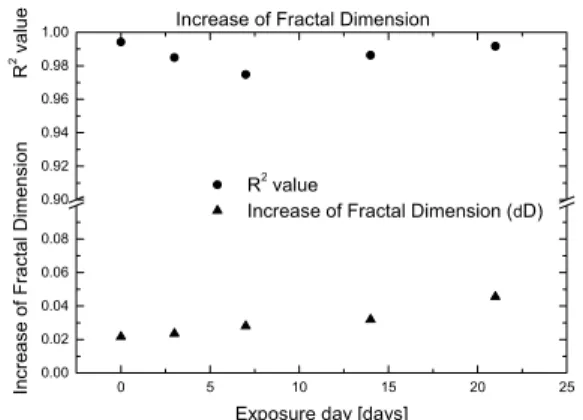 Fig.  9. Relationship between measurement size and  surface area of coil reinforcing rebar