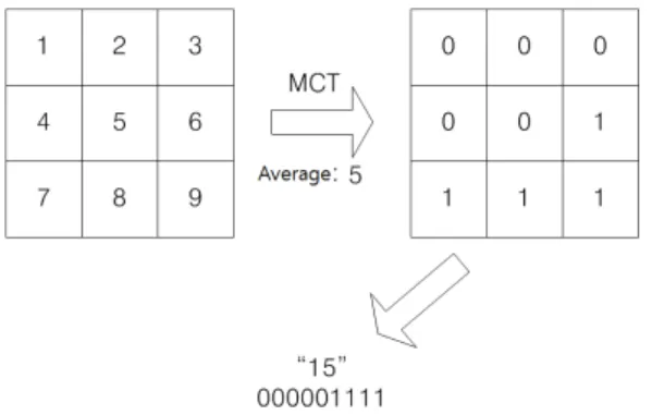 Fig. 2. Example of extracting MCT features