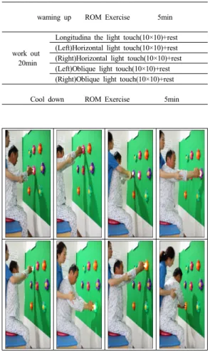 Table 1. Arm exercise programme