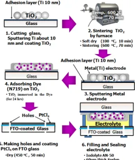 Fig. 1. Structure of Fabricated DSSC