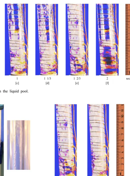 Fig. 8. Condensate flow on the condenser surface.