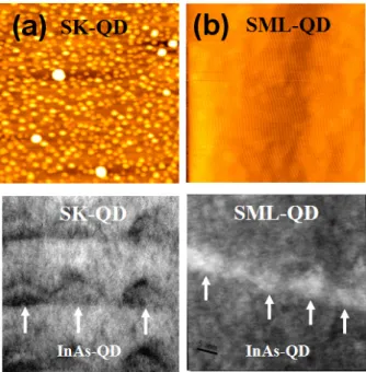 Figure 3. (a) Schematic layer structure of GaAs-MSC and InAs/GaAs-QSC samples, and (b) AFM  image of [MgF 2 /ZnS]-ARC used in this study.