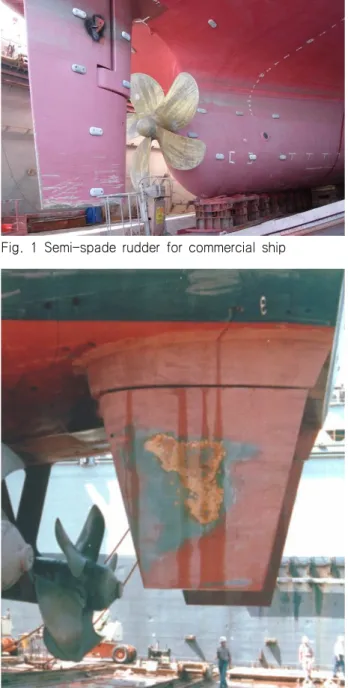 Fig. 2 Example of cavitation erosion in a full-spade rudder