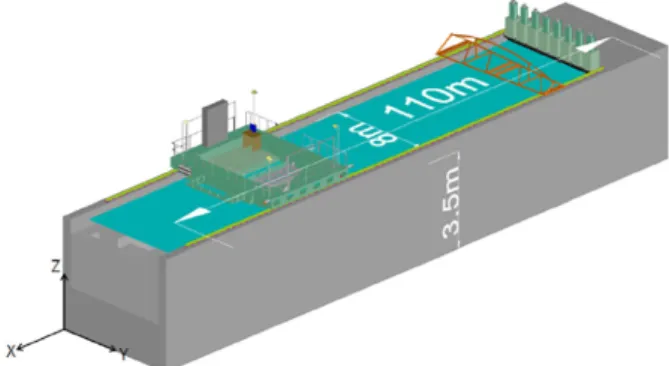Fig.  1  Schematic  diagram  of  the  towing  tank