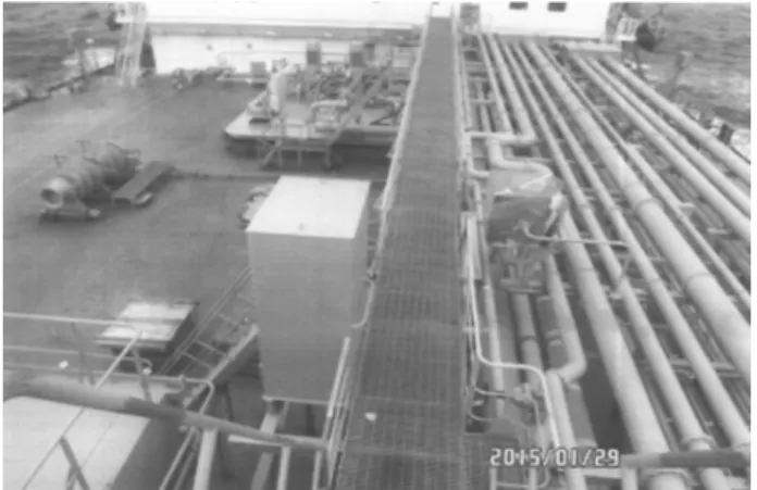 Fig.  3  An  arrangement  of  the  pipe  and  cable  support  in  the  Q204  FPSO  project