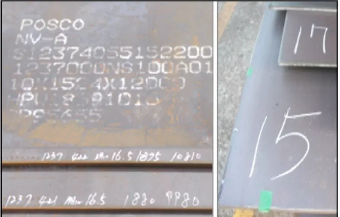 Fig.  2  Steel-plate  surface  mark  for  marking  code  and  piling  number